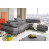 COTTA Ecksofa Solution L-Form, mit Arm- & Kopfteilverstellung, wahlweise mit Bettfunktion