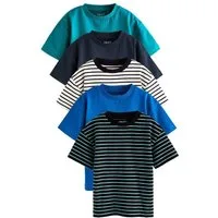 Next T-Shirt Kurzärmelige schlichte T-Shirts im 5er-Pack (5-tlg)