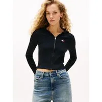 Tommy Jeans Kapuzenstrickjacke TJW HOOD ZIPPER RIB CARDIGAN