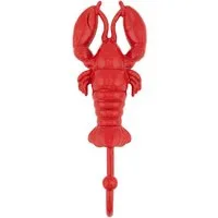 Sass & Belle Handtuchhaken Lobster, rot, (Metall, 1-St., Hummer Handtuchhaken), ca. 11,5 x 4 x 3 cm