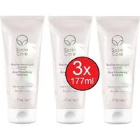 Gillette Venus Hautpflege-Set Satin Care Skin Smoothing Exfoliant 3x177ml Peeling 3 teiliges Pflegeset für strahlende und gesunde Haut, natürliche Inhaltsstoffe, entfernt abgestorbene Hautzellen, Talg sowie Schmutz und Fette, Hautcreme Beauty Face Bo