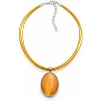 COLLEZIONE ALESSANDRO Kette mit Anhänger Stone, ovaler Anhänger
