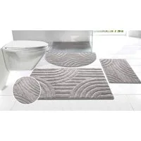 OTTO home Badematte Regona Scandi, Badvorleger, Badezimmer Teppich, Duschvorleger, Höhe 10 mm, rutschhemmend beschichtet, strapazierfähig, Polyester, rechteckig, Badteppich, Uni Farben, Hoch-Tief-Effekt, modernes Muster, Zen