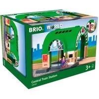 BRIO® Spielzeugeisenbahn-Gebäude World Gebäude Neuer Hauptbahnhof mit Ticketautomat 2 Teile 33649
