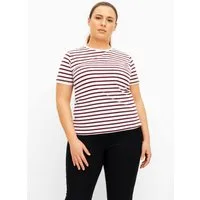 ONLY CARMAKOMA Kurzarmshirt CARNEW SOPH SS Y/D STRIPE JEANS TEE JRS