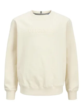 JACK&JONES - JORFREDERIKSBERG SWEAT C.NECK NOOS JNR Antique White - Gr. - 152