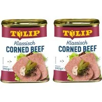 TULIP Wurstkonserve 340g Corned Beef Delikatesse Proteinquelle Rindfleisch, 340 g, (Packung)