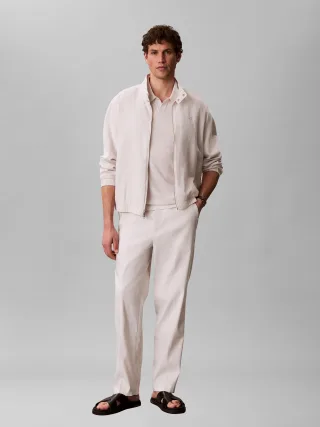 TAPERED LINEN LYOCELL PANT White Sand - Gr. - 34