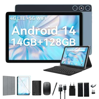 Feonal D106 128GB [101'' WiFi + LTE 14GB RAM inkl. Tastatur Maus & Stift] blau