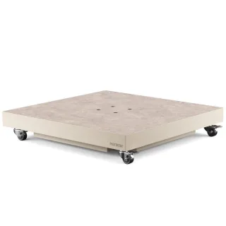 Platinum Schirmständer, Creme, Metall, Quadratisch, 81x81 cm, Sonnen- & Sichtschutz, Sonnenschirme, Ampelschirme