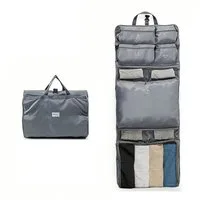 Fyrove Reisetasche 10-in-1 Hängende Reise-Organizer-Tasche mit wasserdichten Fächern, Packtaschen für koffer, mit 10 einfarbigen Taschen