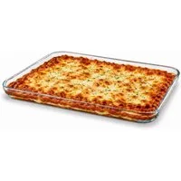 Pasabahce Auflaufform Borcam Rechteckige Glasform 1025 ml 334 × 244 mm, Borosilikatglas, (1-St), Ofen-, mikrowellen-, gefrier- und spülmaschinengeeignet