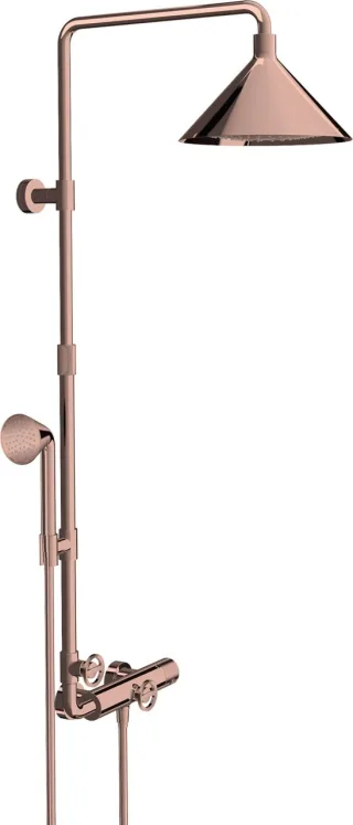 Hansgrohe Showerpipe Axor Front Polished Red Gold 26020300