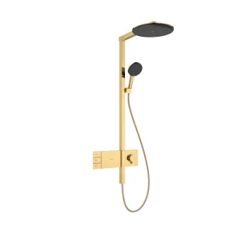 Hansgrohe Showerpipe Raindance Alive S 300 2jet mit Thermostat polished gold optic , 24595990 24595990