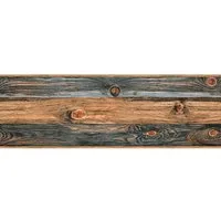 living walls Bordüre Stick Ups, glatt, gestreift, realistisch, Holz, Vinyl Wand Schräge Borte Wohnzimmer Schlafzimmer Küche Design Optik