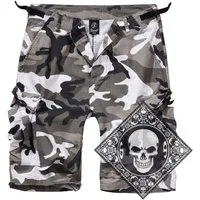 Brandit Cargoshorts Cargo Shorts kurze Hose Ripstop Army mit UD Bandana
