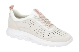 Geox Damen Sneaker D35NUA SPHERICA beige offwhite atmungsaktiv & leicht