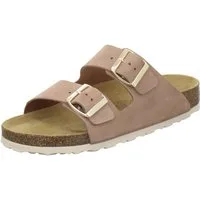 AFS-Schuhe 210036 Zweischnaller Pantolette für Damen mit Fußbett, bequeme Sandalen aus Leder