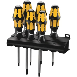 Wera 977/6 TORX Schraubendrehersatz Kraftform Wera: Der Schraubmeißel + Rack, 6-teilig - 05024410001