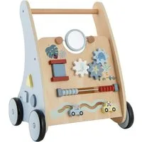 COSTWAY Lauflernwagen, Baby Lauflernhilfe Montessori Holz, mit Stauraum