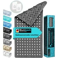 Blumbach Wanneneinlage Badewannenmatte rutschfest, Packung, inklusive 2 Klebehaken, rutschhemmend, mit Saugnäpfen, pflegeleicht