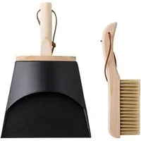 Bloomingville Kehrgarnitur Cleaning Dustpan & Broom, Nature, Beech, Handfeger & Kehrblech Set, Buche, Kehrschaufel & Besen Garnitur, dänisches Design, natur