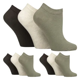 9 Paar Damen Diabetiker Trainingssocken | Knöchelsocken für geschwollene Füße