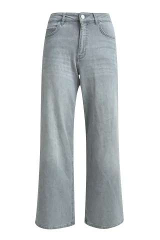 Milano Italy - wide leg denim normal rise grey denim - Gr. - 36