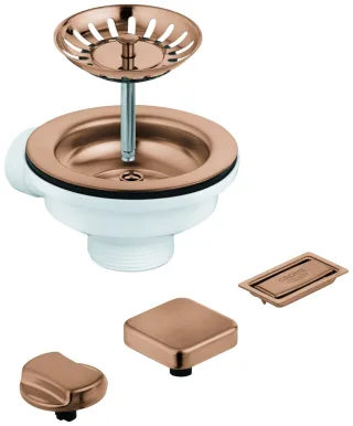 GROHE Spülen-Ablaufgarnitur 40996 mit Exzenter warm sunset gebürstet, 40996DL0 40996DL0