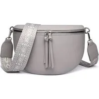Fomax Bauchtasche aus Kunstleder, Damen Umhängetasche, mit Schulterriemen