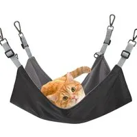 SinLaw Katzen-Hängematte Katzenhängematte, doppelseitiges Hängebett für kleine Haustiere, Abnehmbar und waschbar, sowohl vorne als auch hinten