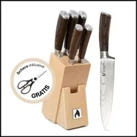 LIVINA HOME Messer-Set Profi Chefmesser Set – Scharfe 20 cm Klinge aus hochwertigem Edelstahl (6-tlg), Schneidemesser, Küchenmesser, Kochmesser, Oster Deal Sale!