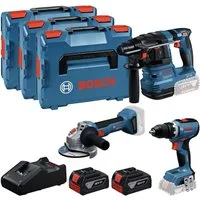 BOSCH Werkzeugset GBH / GSR / GWS, Combo Kit 18V-Set: Akku-Bohrschrauber GSR 18V-65, Akku-Bohrhammer