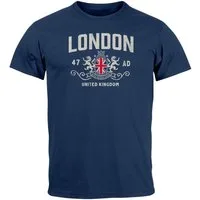 Neverless Print-Shirt Herren T-Shirt London United Kingdom Union Jack England Print Retro mit Print