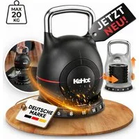 kehot Kettlebell Verstellbare Kettlebell Kugelhantel für Zuhause, (2–20 kg mit 7 Gewichtsstufen, Schnellverstellung mit stabilem Griff), Für Kraftaufbau, Core und Functional Training