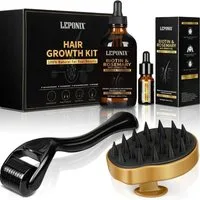 Bartpflege-Set Haarwachstumsset mit Rosmarinöl Dermaroller Kopfhaut Geschenkset
