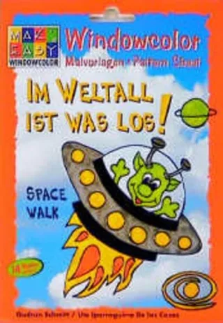 Windowcolor. Im Weltall ist was los. Space walk. Malvorlagen. Pattern Sheet
