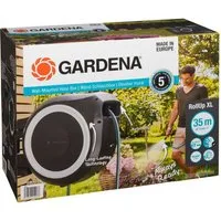 GARDENA Gartenschlauch Wand-Schlauchbox RollUp XL (weiß) 35 m