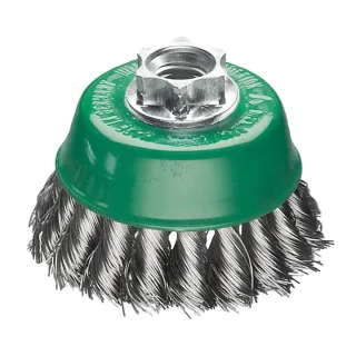 Milwaukee Topfbürste für Winkelschleifer, gezopft, Edelstahl 65 x 18 x 0,5 mm, M14 - 4932501736