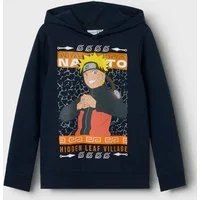 Name It Kapuzensweatshirt NKMJAKARI NARUTO SWEAT WH BRU NOOS BIO mit großem Frontmotiv