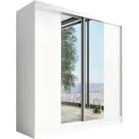 A&J MöbelLand GmbH Schiebetürenschrank DUO mit Spiegel (TOP ANGEBOT! Geräumiger Schrank mit einer Breite von 200 cm und Spiegel, ideal zur Aufbewahrung von Kleidung und Accessoires. 3 Schubladen und viel Stauraum. TOP PRODUKT! Wählen Sie das ideale M
