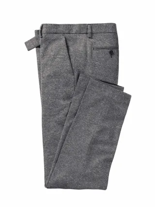 Mey & Edlich Herren Ernst-Mey-Sommeranzughose Schwarz 60 % Leinen, 40 % Polyamid