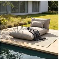 HOME DELUXE Sitzsack Outdoor Loungebett RIGA, 180 x 105 x 70 cm - Abnehmbarer Bezug, Gartenliege