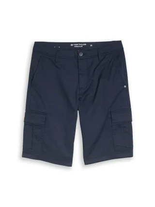 Tom Tailor - TTSLIM Cargo Shorts navy mini geometric print - Gr. - 36