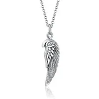Kuzzoi Kette mit Anhänger Herren Flügel Feder Boho 925 Silber