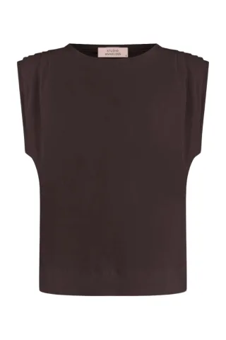 Studio Anneloes - Leona top espresso - Gr. - XS