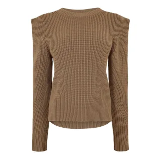 Boss - Pullover für Damen, Rundhalsausschnitt, Regulär, Langärmlig (Braun)