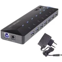 Renkforce USB-Verteiler Renkforce RF-3806034 USB-Hub 7 Port USB-A USB 3.0 5 GBit/s mit Schnell