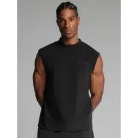 Siksilk Tanktop SikSilk Herren Schwarzes Ärmelloses T-Shirt