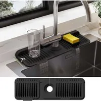 Coonoor Abtropfmatte Küchenwasserhahn Abtropfmatte, Küchenspülen Spritzschutz, Silikon Spüle Abtropfmatte, Küchenarbeitsplatte Trockenmatte